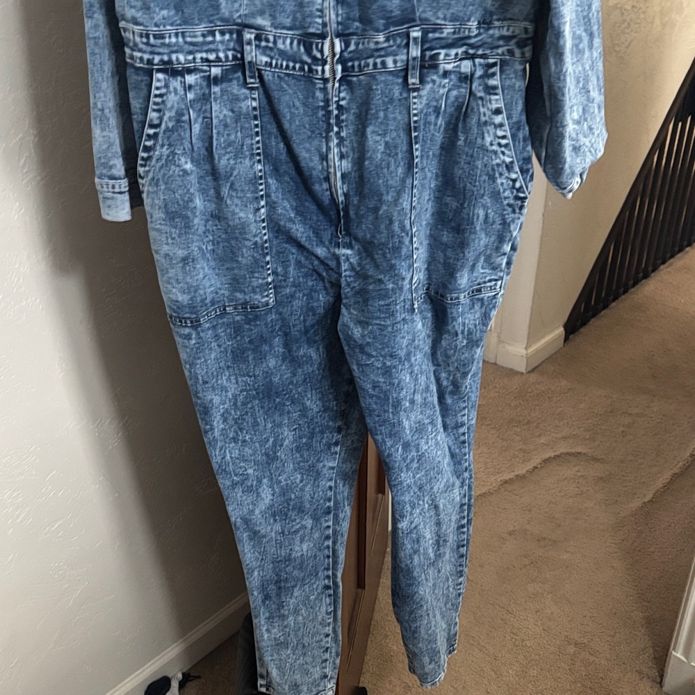 Fashion Nova Blue Denim Jumpsuit - Picture 2 of 4